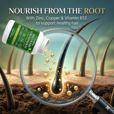 Zafira Organics Recovery Foundation Capsules – Mental Clarity, Hair & Mood Support, Natural Herbal Formula with Saffron Extract, Ginger Extract, L-Theanine, Myo-Inositol, Non-GMO, 60 Capsules